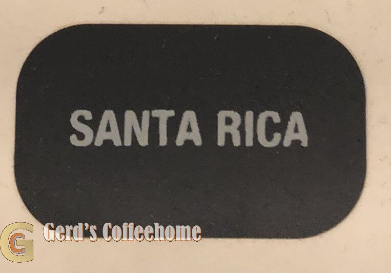 Produktetikette Santa Rica